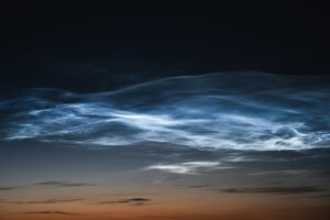 noctilucent clouds far north